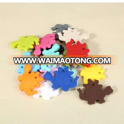 Silicone teether pendant for funny dinosaur toys