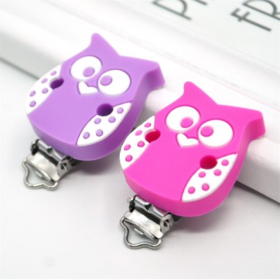 Zhongshan Factory Handmade Kit Teether Night Owl Bird Animal Pacifier Clip