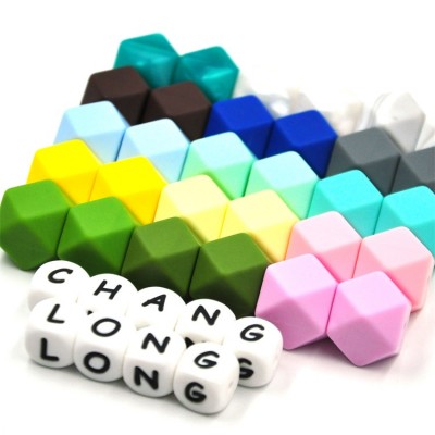 China Manufacturer Speckle Stopper Hexagons Silicone Beads Hexagons