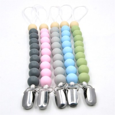 Zhongshan Factory Detachable Stuffed Animal Custom Beaded Pacifier Holder