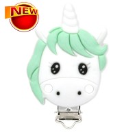 New Design Diy Silicone 55Mm Hold Baby Unicorn Pacifier Clips With Pacifier