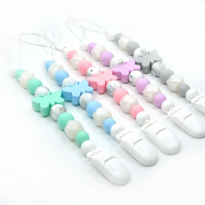 Factory Price Stuffed Animal Lamb Pacifier Holder Clips For Baby Pacifier Holder