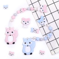 Shenzhen Pacifiers New Design Silicone Teether Baby Teething Pacifier Dummy Chain Clip