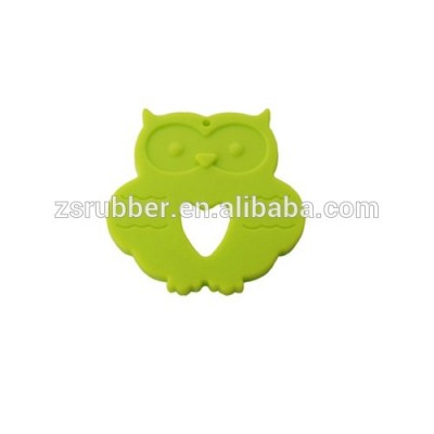 Food Grade Silicone Soft Toy Style Owl Shape Baby Teether Animals Toy