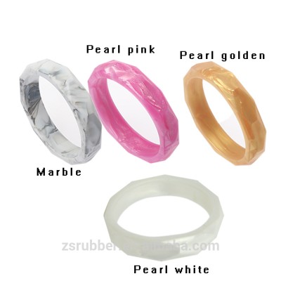 Food grade Silicone Teething Diamond Textured Bangle