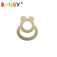 Baby's First Silicone Teether Set Bear Ring Hollow Chew rubber Toy