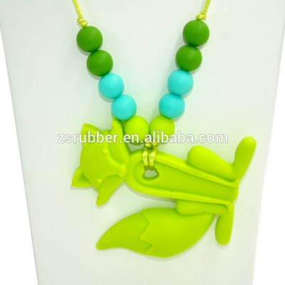 Fox shape silicone Baby Teething pendant Toy for sale