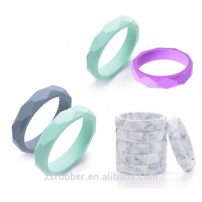 silicone teething beads for teething toys bpa free pastel chew teether bracelet