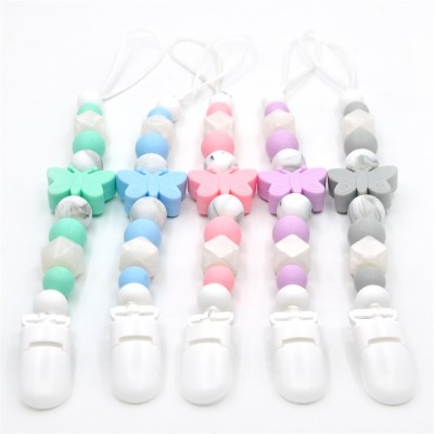 Silicone Beads Diy Handmade Baby Safety Portable Holder Pacifier